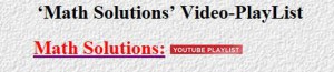 Math Solution-Videos-1